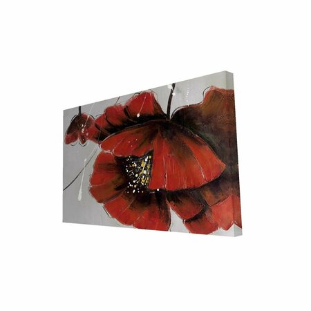 FONDO 12 x 18 in. Red Poppy Flowers-Print on Canvas FO2785406